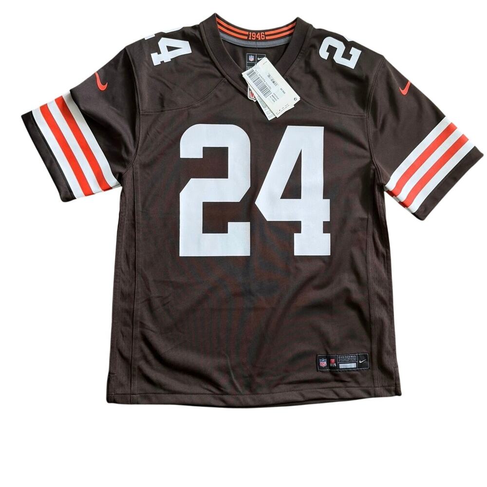 Nike Cleveland Browns Nick Chubb #24 Youth Size Large (14/16) Brown Jersey NWT